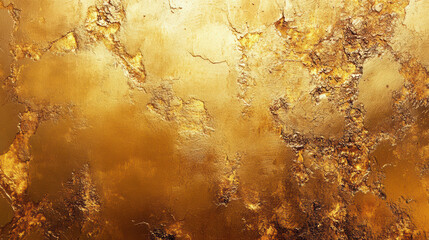 Close-up of a textured golden abstract surface, showcasing rich, metallic hues and intricate patterns, perfect for backgrounds and design uses.