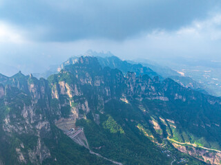 Aerial photography of Wangmangling in Taihang Mountain, Lingchuan County, Jincheng, Shanxi