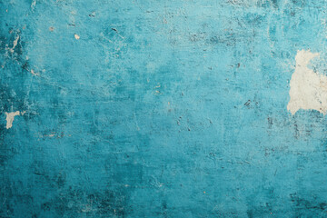A textured blue wall with peeling paint, perfect for backgrounds or design projects, offering an aged, rustic, and visually striking appearance.
