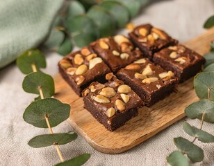 appetizing brownie cake , generative ai