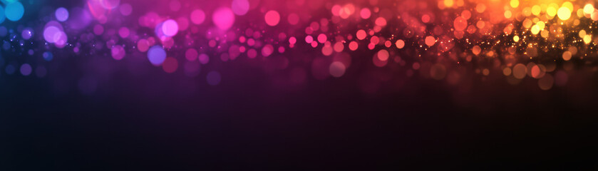Vibrant abstract bokeh light background with colorful gradient, perfect for festive and celebratory designs, adding a touch of magic and wonder.