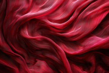 Obraz premium Draped Red Fabric with Horizontal Stripes