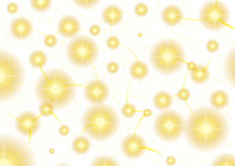 金色に輝くスパーク 電撃 閃光