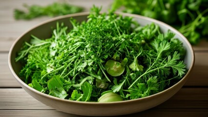  Fresh greens ready to be enjoyed