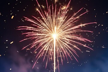 Fototapeta premium Radiant Sparkler with Firework Effect and Dynamic Light Isolation