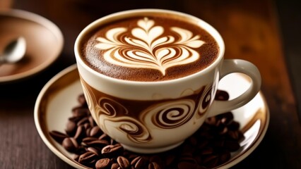  Espresso art  A moment of coffee artistry