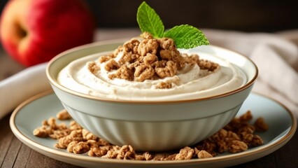 Obraz premium Deliciously indulgent dessert with a touch of freshness
