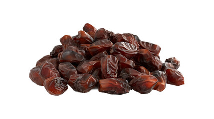 Obraz premium A pile of dried dates with a transparent background.