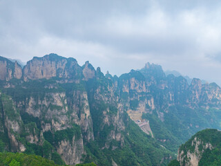 Aerial photography of Wangmangling, Taihang Mountain, Lingchuan County, Jincheng, Shanxi, China