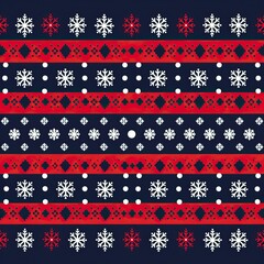 Ugly sweater Merry Christmas party ornament background seamless pattern