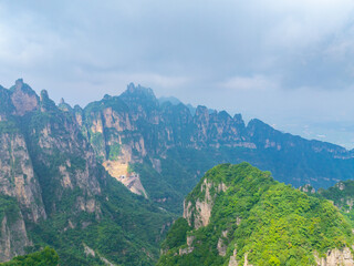 Aerial photography of Wangmangling, Taihang Mountain, Lingchuan County, Jincheng, Shanxi, China