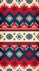 Ugly sweater Merry Christmas party ornament background seamless pattern