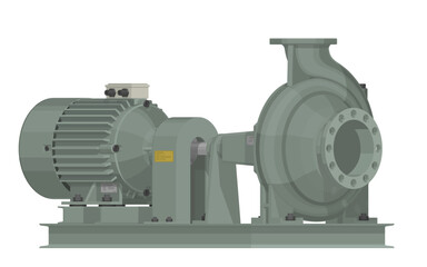 Isolated pump set on white background