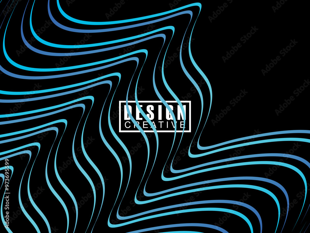 Fototapete background futuristic abstract technology shining rainbow light lines on black background modern wav