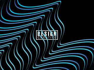 Background Futuristic abstract technology shining rainbow light lines on black background modern wave lines pattern. Vector minimal line background with text for social media covers, headers, etc.