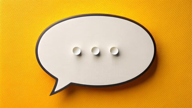 A blank speech bubble with three suspended dots for copy and paste, perfect for conveying unfinished thoughts or