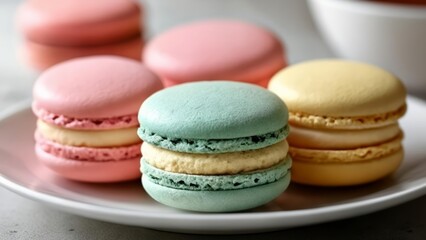  Deliciously colorful macarons ready to be savored