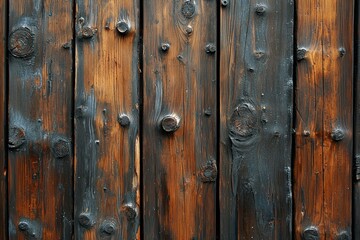 Fototapeta premium Weathered Wooden Planks with Darkened Knots