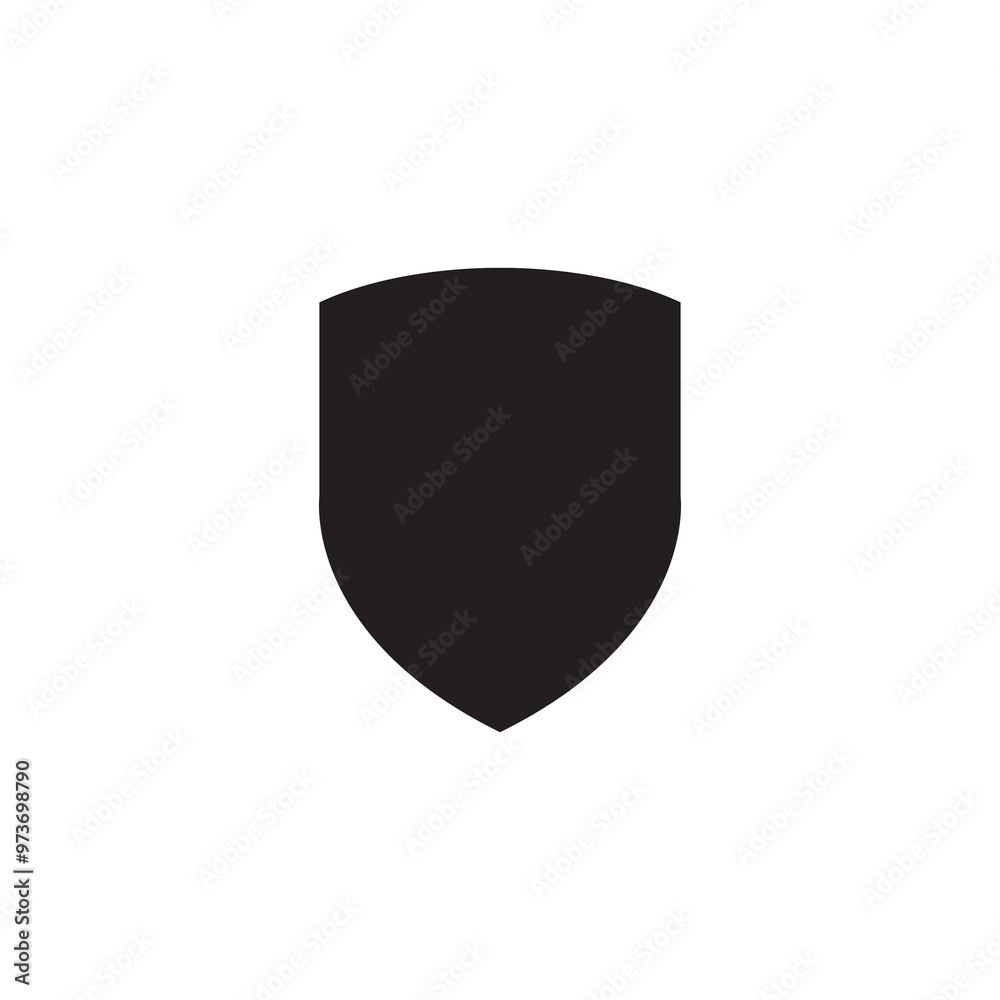 Wall mural shield icon vector flat black simple trendy style illustration for web and app..eps