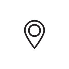 Route flat icon. vector flat black linear illustration  for web and app..eps