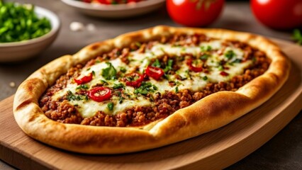  Delicious homemade pizza ready to be served