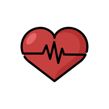 recommend clip art: heart cardiogram icon for app or web