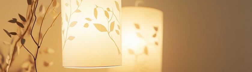 Elegant Modern Pendant Lights with Leaf Pattern in Warm Ambient Lighting