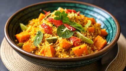  Deliciously vibrant stirfry in a bowl