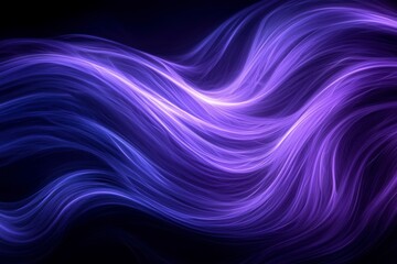 Obraz premium Abstract Swirling Purple and White Light Streaks on a Black Background