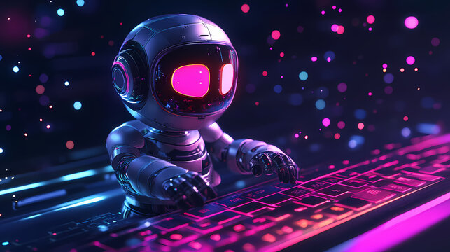 Ai copywriting bot using chatgpt for content creation artificial intelligence concept 3d illustration. Artificial Intelligence. Illustration