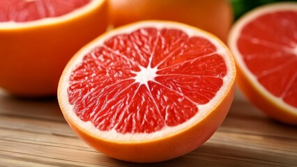  Freshly sliced grapefruit ready to enjoy