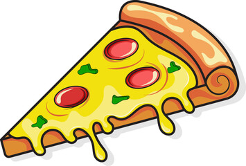 Simple pizza t-shirt design with white background