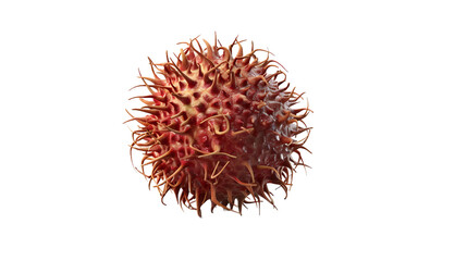 Fototapeta premium A single dried rambutan with a transparent background.