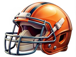 Fototapeta premium A detailed illustration of a football helmet with a chin strap and face mask, perfect for sports-themed designs