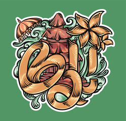 Bali Island Travel Logo Vector