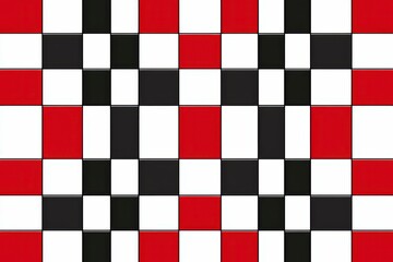 Fototapeta premium Red, White, and Black Checkerboard Tile Pattern