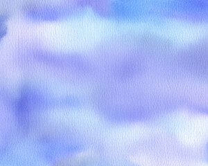 青と紫を基調とした抽象的な水彩画、背景素材