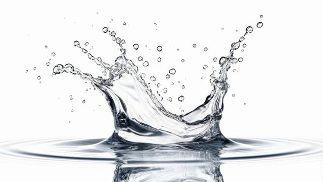  Energetic splash of water in motion