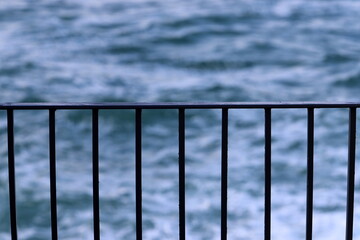 fence fencing on the shore of the Mediterranean Sea.
