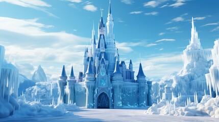 Frozen fairytale castle