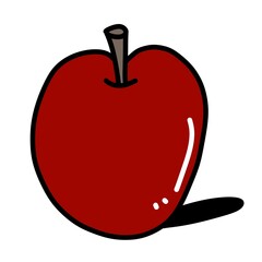 red apple illustration on white background