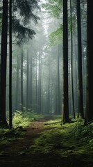Fototapeta premium Misty forest path