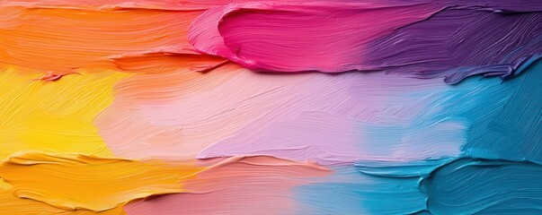 Fototapeta premium Artistic process diagram with flowing brushstrokes and color palettes, illustrating the structured methodology of creative expression