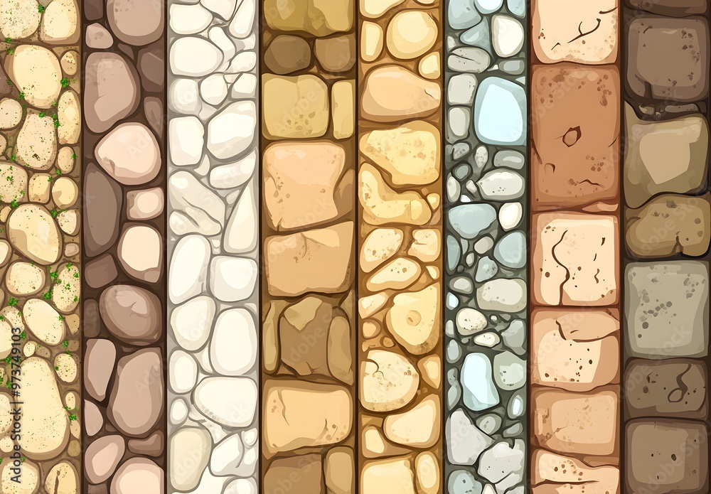 Canvas Prints seamless pattern of stone wall textures