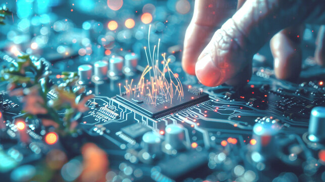 The image of a rootkit hiding in the BIOS, controlling low-level hardware functions without being detected.