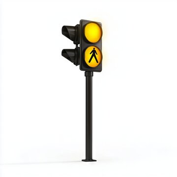 recommend clip art: A traffic light with a pedestrian crossing sign on it