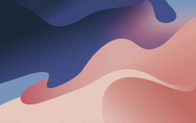 Abstract fluid design. Abstract background with fluid shapes in blue, pink, and white colors.  Modern and minimalist, it evokes a sense of movement and flow.