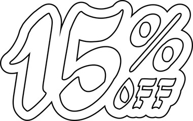 Discount Percent Outline Element