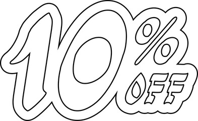 Discount Percent Outline Element