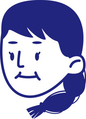 Mom Head Avatar Illustration